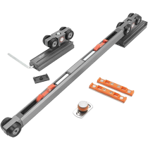 VIBORG two-way buffer hanging wheel damping solid wood door silent hanging pulley kitchen sliding door pulley light