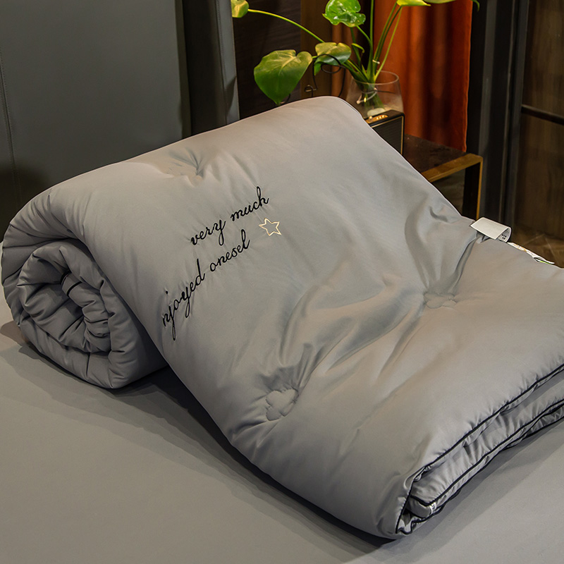 Soybean Fiber Quilt All Season Universal Double Summer Cool Quilted By Air Conditioning By Summer Single Cotton Quilted By Spring Autumn Quilt by Core Winter