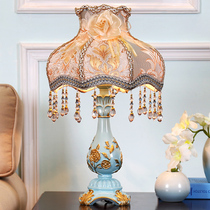 European-style bedroom table lamp decoration warm retro wedding room bedside lamp remote control creative romantic girl princess room