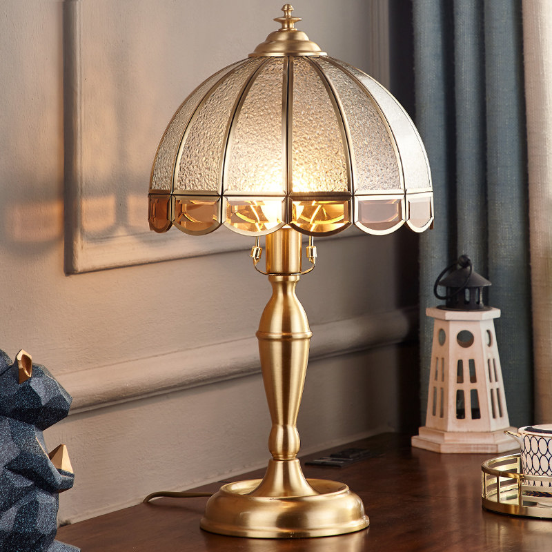 American vintages full copper bedroom table lights home creative living room Book room cozy minimalist modern European-style headlights