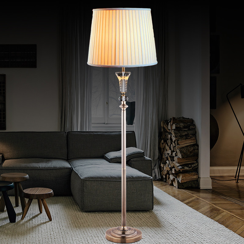 Floor lamp living room decoration bedroom bedside lamp study simple modern creative warm sofa crystal vertical table lamp