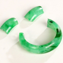 Broken jade ring refers to repair and repair gold inlaid jade bracelet expansion Jade Jade gold repair broken gold and silver