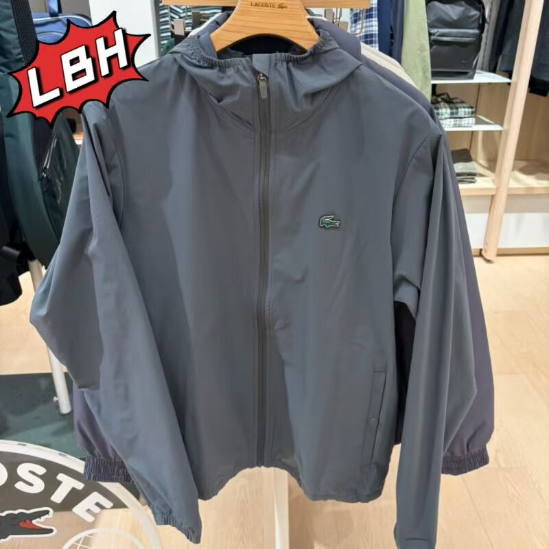 Lacoste French Crocodile 2026 Autumn New Men's Simple Hooded Zipper Jacket Bh9387 Lacoste French Crocodile 2026 Autumn New Men's Simple Hooded Zipper Jacket Bh9387