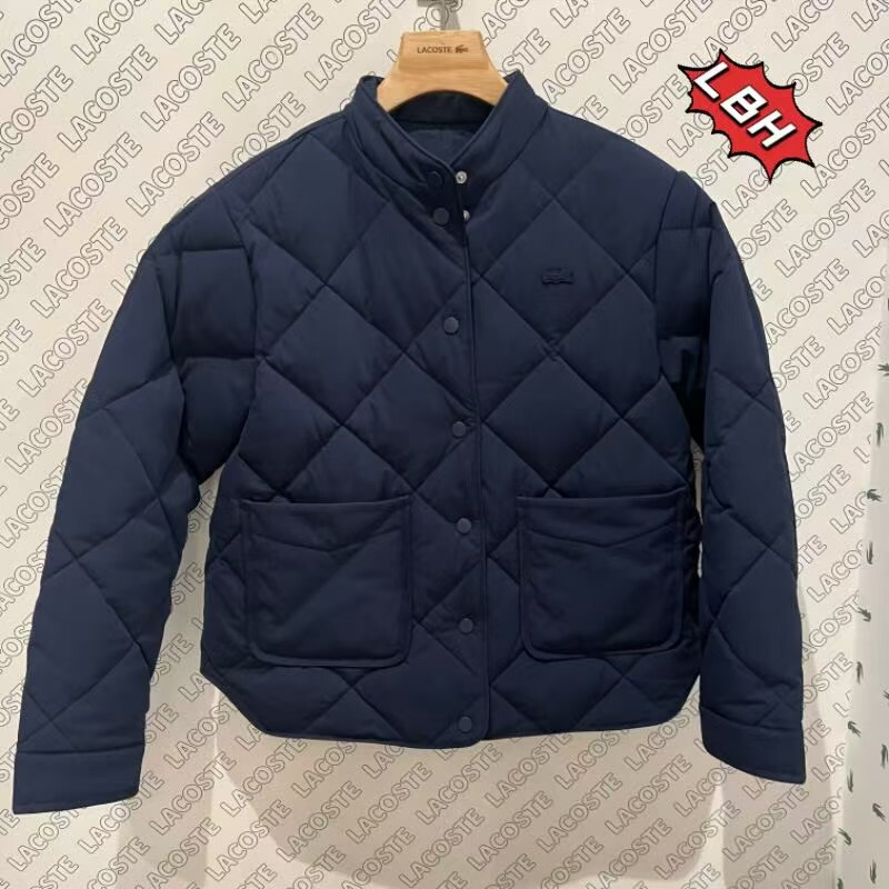 Lacoste French Crocodile 2025 Autumn New Women's Fashion Quilted Short down Jacket Bf2516