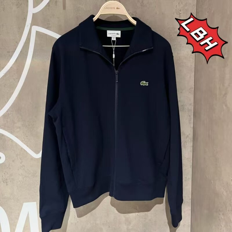 Lacoste French Crocodile 2024 Autumn Men's Classic Casual Stand Collar Sweatshirt Jacket Sh9887