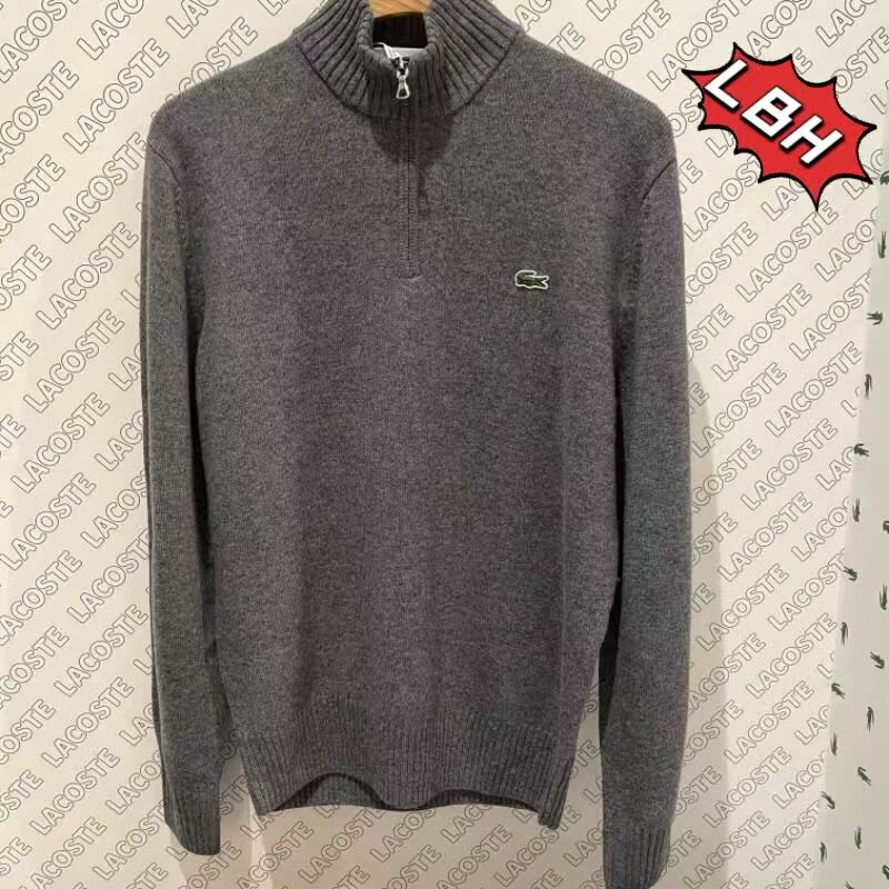 Lacoste French Crocodile 2025 Autumn New Men's Fashion Stand Collar Wool Knit Sweater Ah3052
