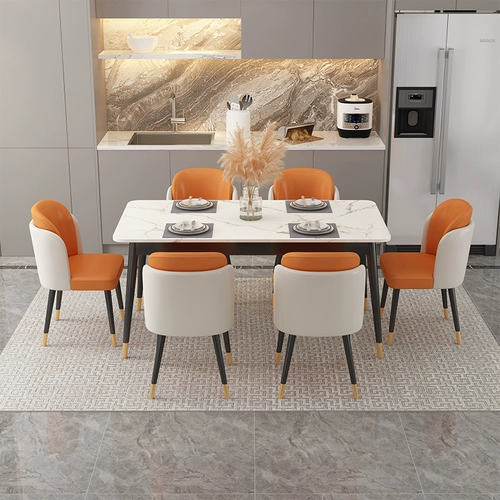 Мраморный прямоугольный современный стульчик для кормления для домашнего использования для еды для стола