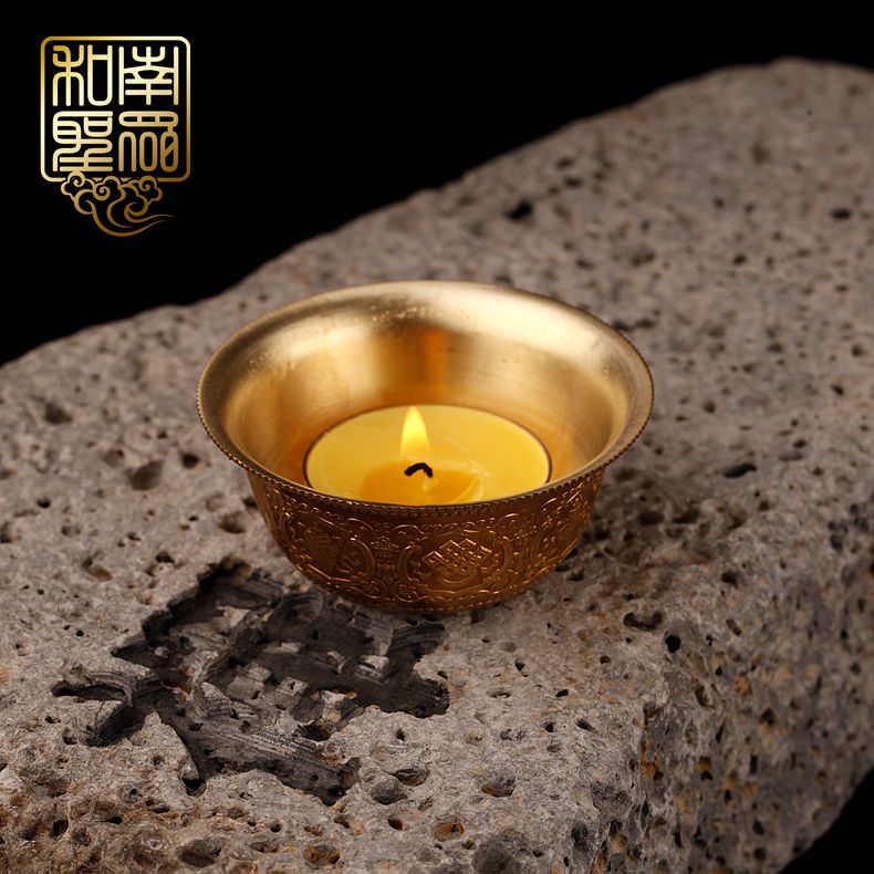 Buddha hall for Tibetan Tantric Nepali Gilt pure copper oil lamp Water supply cup for bowl Eight for cup Tribute cup