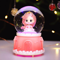 Dream Castle Princess Crystal Ball Music Box Rotating Music Boxes for Girlfriend Children Little Girl Birthday Gift