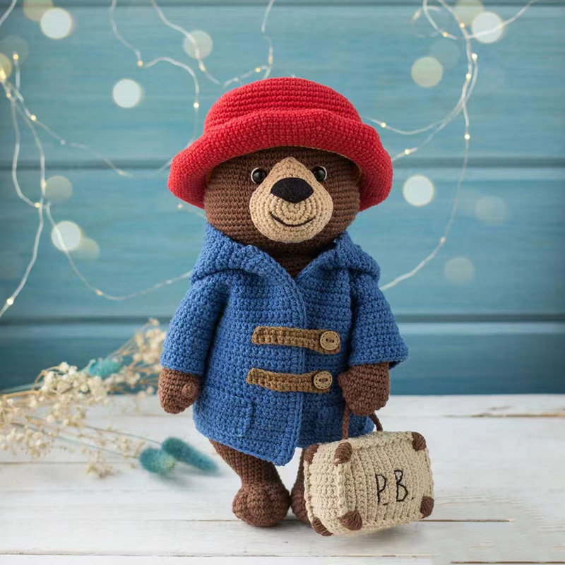 Paddington Bear Crochet Doll DIY Bear Material Package Gift Paddington Bear Crochet Doll DIY Bear Material Package Gift