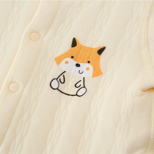 Детский демисезонный осенний удерживающий тепло мягкий стеганый лонгслив для новорожденных, боди, пижама, 0-6-12 мес.