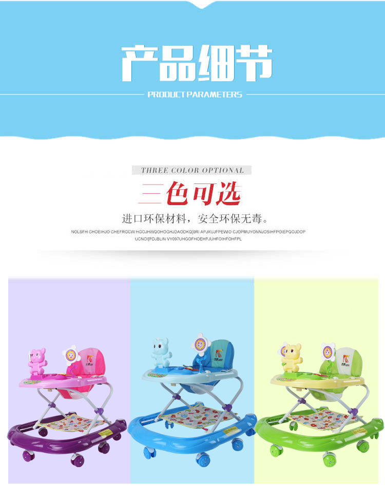 Baby Walker Đa Chức Năng 6 7-18 Tháng Chống rollover Trẻ Trẻ Em Tay Đẩy Có Thể Mất Nam Bé Cô Gái Học Tập xe cho bé tập đi