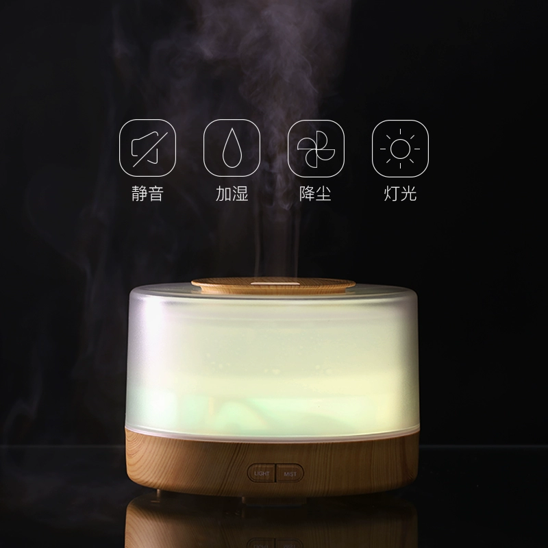 Fea hương liệu không khí ẩm độ ẩm nhà câm phòng ngủ bề mặt bàn siêu âm phun hương liệu đèn máy hương liệu - Máy giữ ẩm