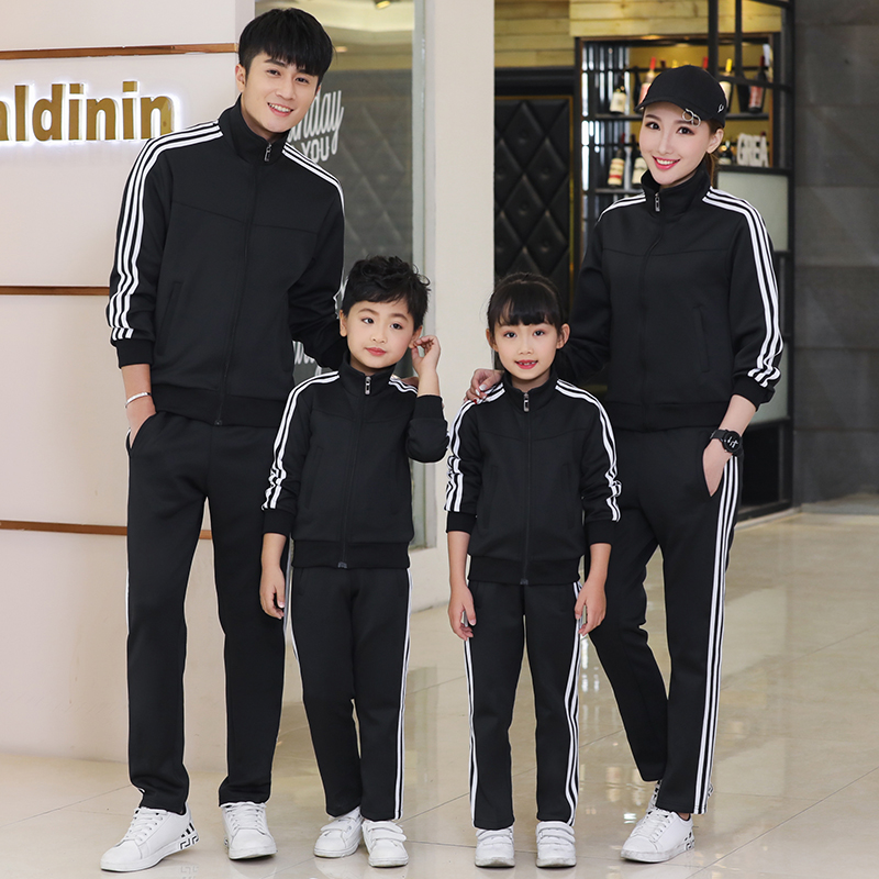 Couple sports suit for men and women spring and autumn running suit student group customized logo uniform