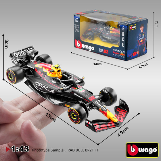 1:43 Scale Ferrari F1 Rb21 Formula 1 Racing Car Verstappen Alloy Car Model Collectible Ornament