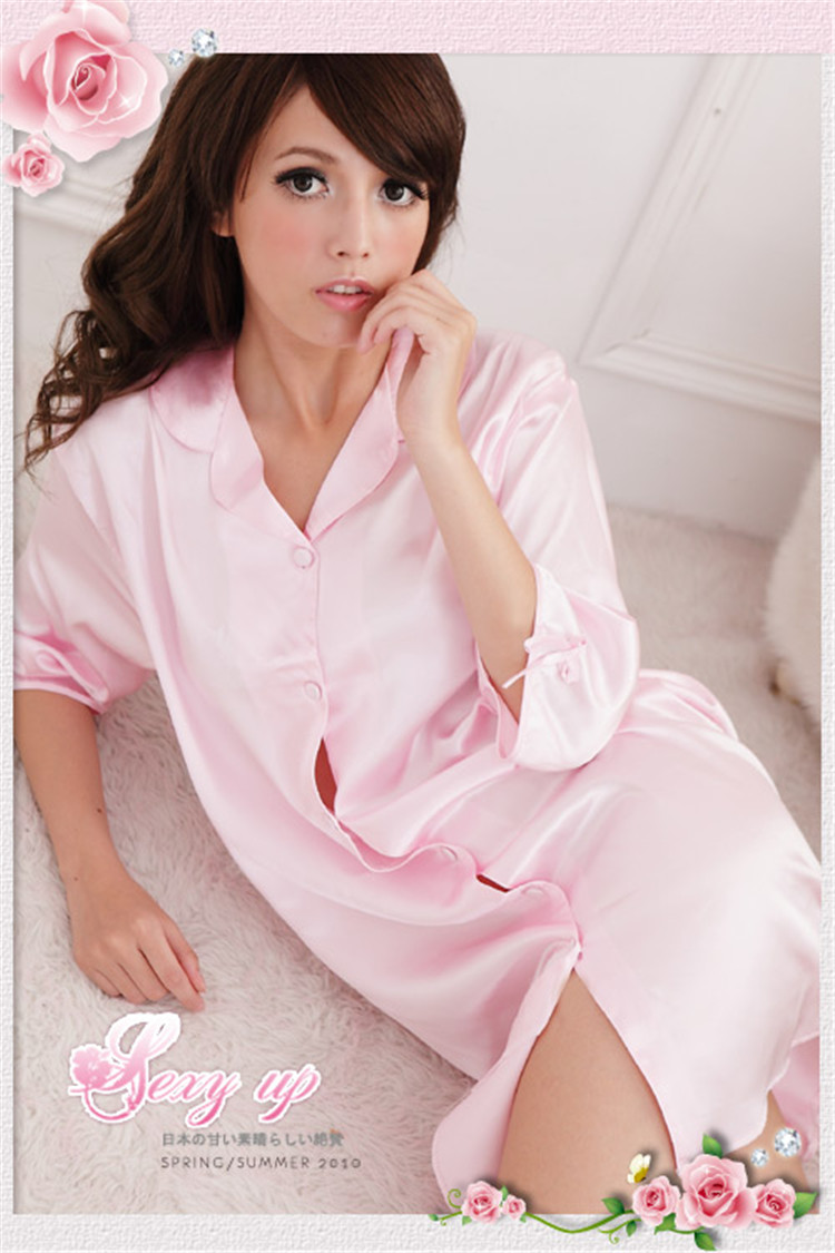 Mùa hè sexy đồ ngủ cực cám dỗ tay áo áo voan nightdress nhà dịch vụ lụa băng lụa áo sơ mi phần mỏng