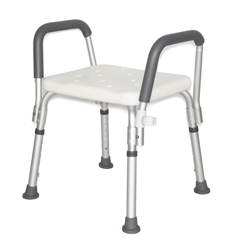 Elderly with armrests anti-slip bathroom stool PREGNANT WOMAN SHOWER BENCH HANDICAPPED ALUMINUM ALLOY BATH CHAIR ADJUSTABLE HIGH BATH CHAIR