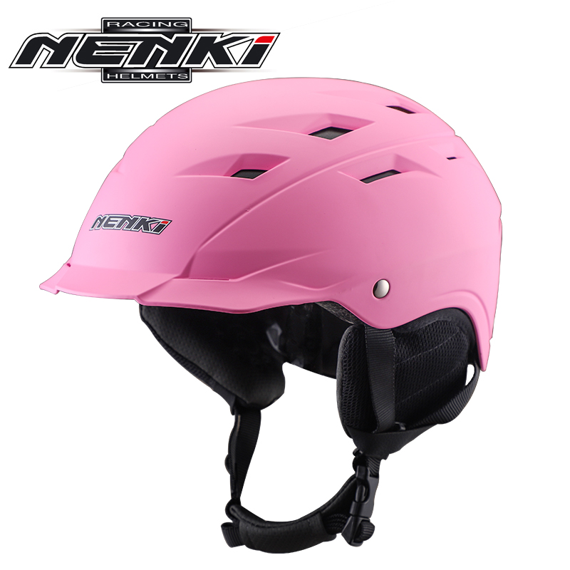 Cisfung NENKI Ski Safety Helmet Peak Protection with single double board Snow Helmets Warm Adult Ski Gear for men and women