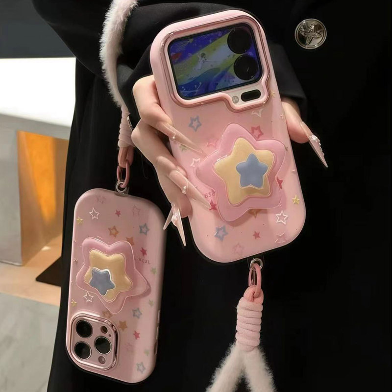 Colorful Stars Suitable for Apple 17 Pro Max Phone Case iPhone 16 Pro P80 Huawei Mate 70 Nova 14 Redmi K80 Vivo X200 Oppo Reno 13 Note 15 Honor 90 Neo