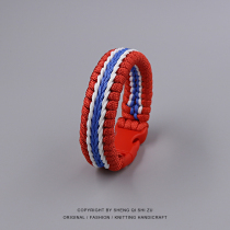 Rope - soaked Bayern knitting handrope bracelet bracelet fans football birthday present boy around