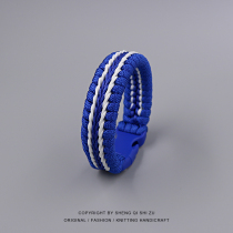 The rope is full of Chelsea knitting hand rope football bracelet bracelet Droba surrounding iron Blue Army