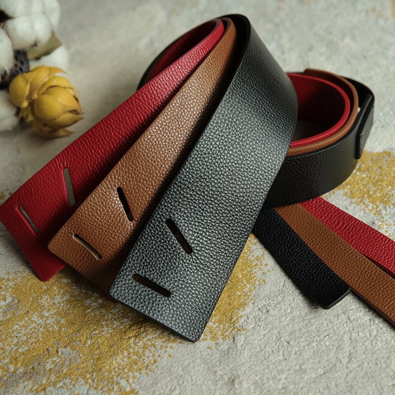 All-purpose versatile ~ju soft head layer cowhide belt women's simple and versatile