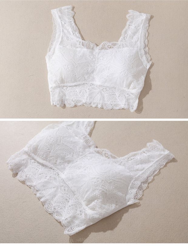 Mùa hè modal ren bandeau quấn ngực chống ánh sáng sling ngắn vest nữ kích thước lớn đồ lót cotton do lot nu