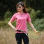 Áo thể thao tay ngắn bóng rổ lỏng lẻo căng cơ vừa vặn nhanh khô quần áo thể dục ngoài trời chạy áo thun nam và nữ áo the north face 2 lớp