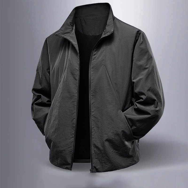 High-End Business Men's Jacket 2026 Spring New Style Stand-Up Collar Casual Sports Men's Waterproof Jacket Autumn Wear