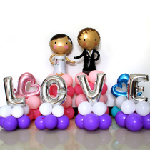love letter aluminum balloon column road lead wedding wedding wedding proposal birthday party decoration Christmas wedding supplies