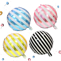 Birthday party room layout photo props aluminum film balloon stripe candy ins Net red wind cow zebra pattern