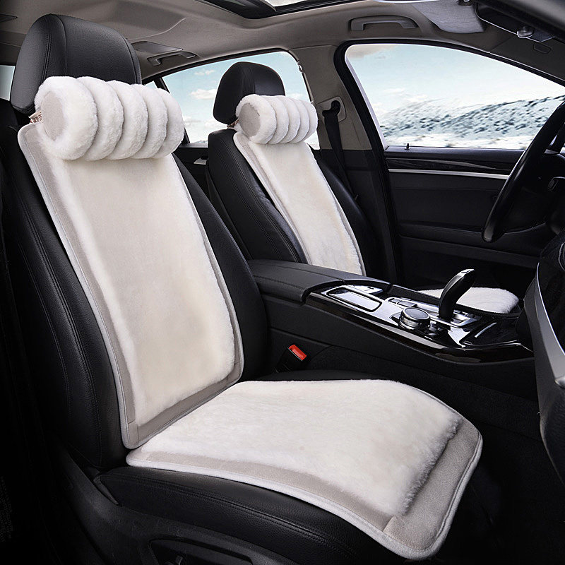 Benz C260LE300LGLC260GLE350 car seat cushion winter sheep cut suede pure wool short plush cushion