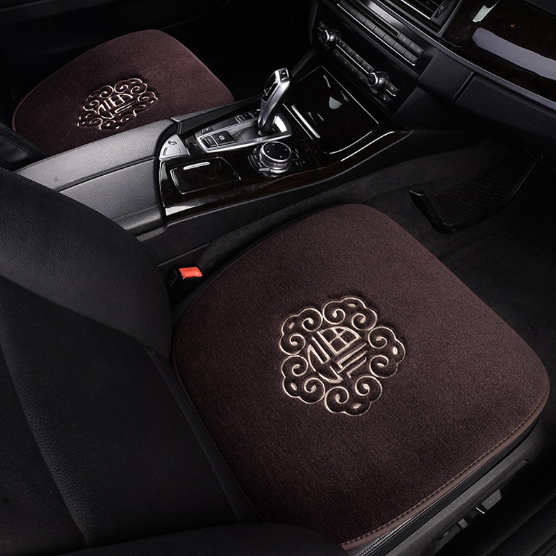 2022 new winter car seat cushion three-piece single piece without backrest pure wool short plush blanket cashmere cushion