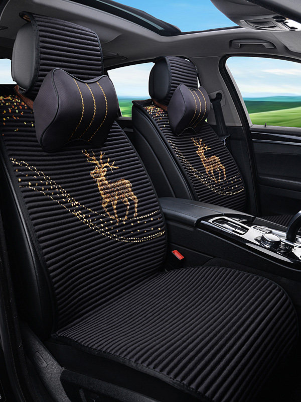 2022 New Four Seasons General Motors Seat Cushion Cover Women Linen Small Brute Waist Buckwheat Hull Summer Breathable Cushion