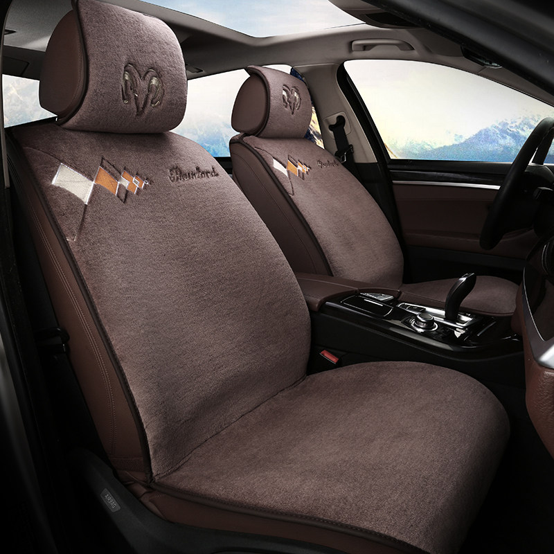 2023 new winter car seat cushion cover sheep shearling blanket pad warm pure wool short plush cashmere seat cushion