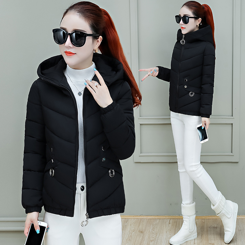 Down cotton clothing women's short 2020 winter new cotton coat women thickened warm Korean slim-fit hooded quilted jacket