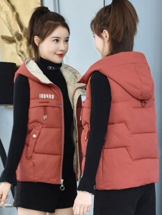 Хлопок качество жилет женские короткие 2024 новый осень и зима k типа slim утолщённый сохраняющий тепло жилет куртка