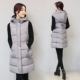 Áo vest nữ mùa thu đông mới phiên bản Hàn Quốc của áo trùm đầu Slim dài xuống áo khoác cotton nữ dày áo ấm