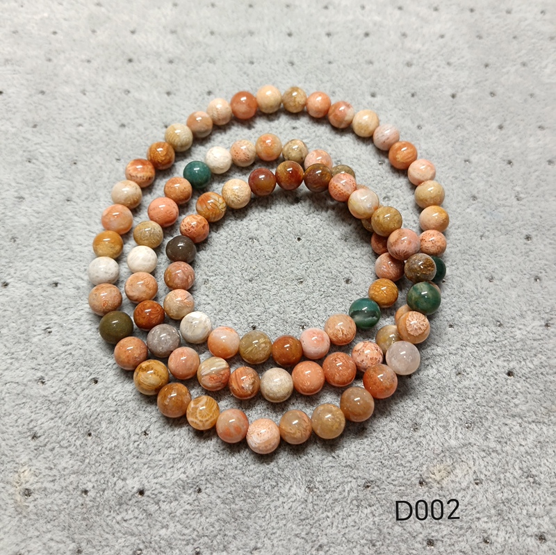Natural Coral Jade Bracelet, Chrysanthemum Stone, Organic Gemstone, Ethnic Style, Versatile Multi-Circle Round Bead Bracelet Necklace for Women Natural Coral Jade Bracelet, Chrysanthemum Stone, Organic Gemstone, Ethnic Style, Versatile Multi-Circle Round Bead Bracelet Necklace for Women