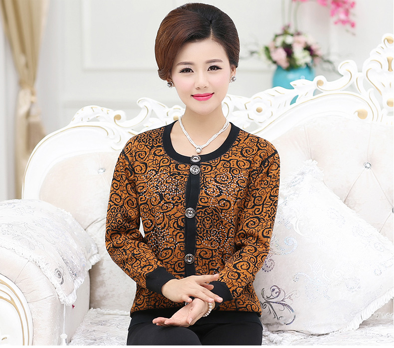 Nam Cực và trung niên áo len nhiệt tuổi cộng với nhung dày phụ nữ mùa đông mẹ già XL phù hợp đồ bộ đẹp