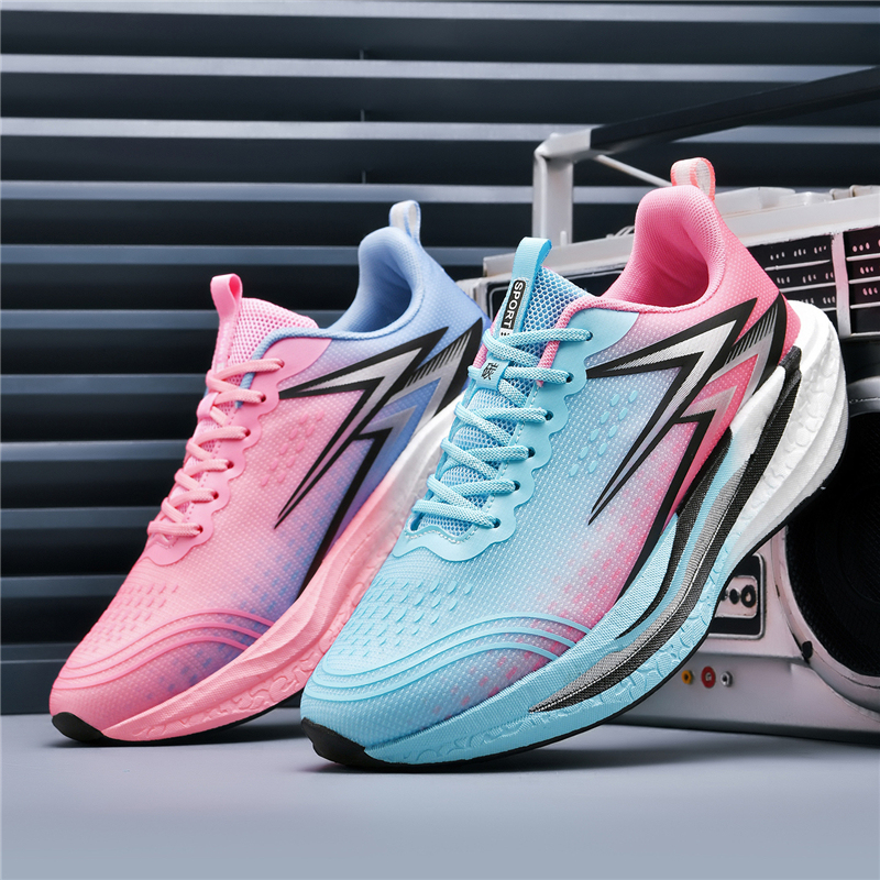 Yuanyang Running Shoes Are Breathable, Non-Slip, Wear-Resistant, Ultra-Light, and Are Suitable for Physical Exams. 800.1m Carbon Plate Running Shoes for Junior High School Students