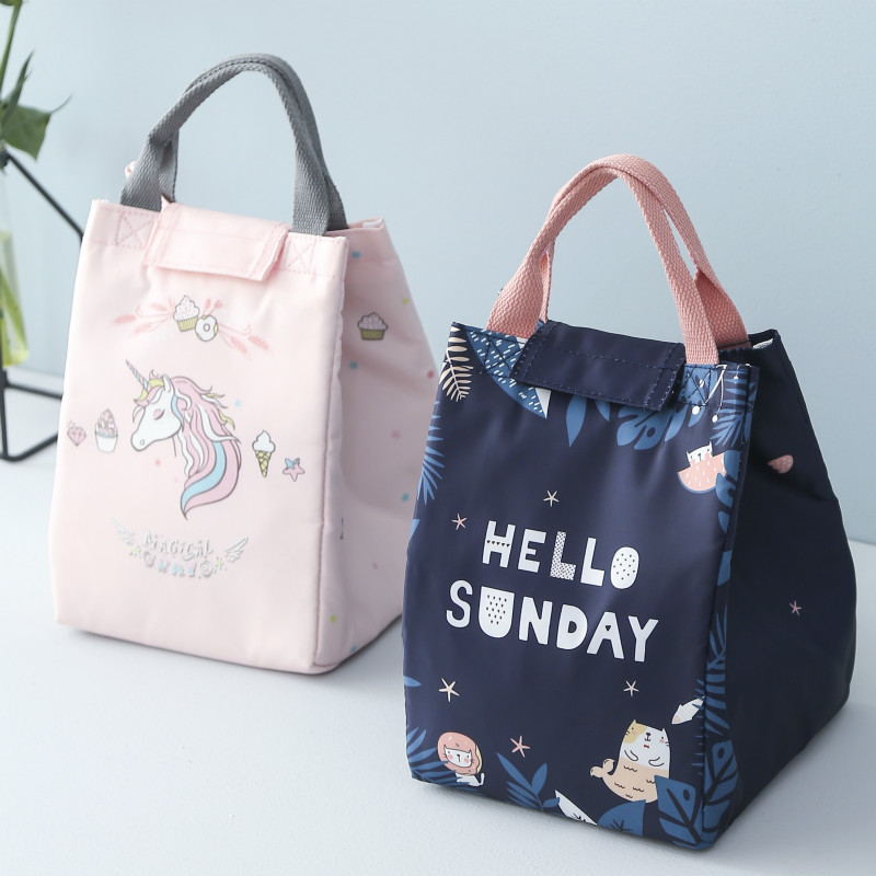 Bento bag student lunch box bag tote bag carrying rice bag lunch box tote bag waterproof office worker with rice bag