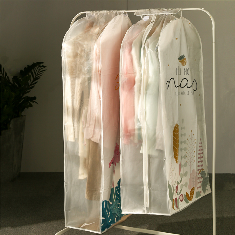 Wardrobe clothes cover dust cover set hanging household hanging clothing bag Clothing cover Clothing bag storage three-dimensional dust cover