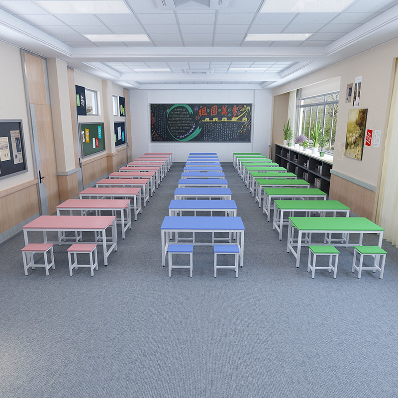 School and chairs Chairs Counselling Training Institution Table Double Suit Combined School Remedial Class Table And Chairs