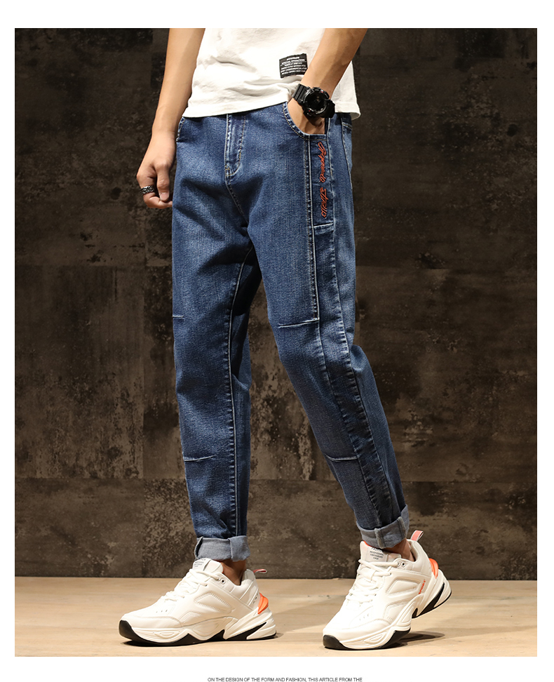 Quần jean nhung Bắc Cực nam mùa hè mới thẳng quần lỏng quần nam mỏng quần ZYFKZ8005 - Quần jean quần âu