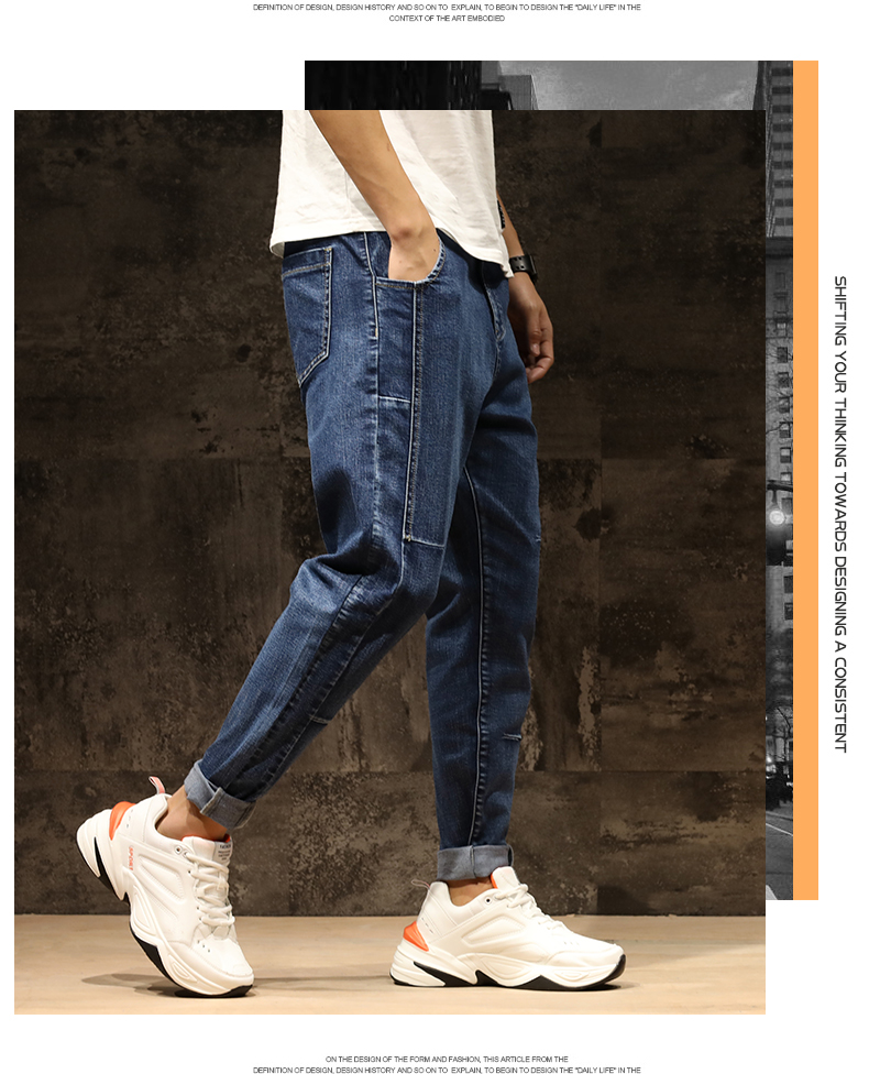 Quần jean nhung Bắc Cực nam mùa hè mới thẳng quần lỏng quần nam mỏng quần ZYFKZ8005 - Quần jean quần âu