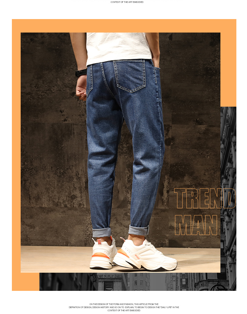 Quần jean nhung Bắc Cực nam mùa hè mới thẳng quần lỏng quần nam mỏng quần ZYFKZ8005 - Quần jean quần âu