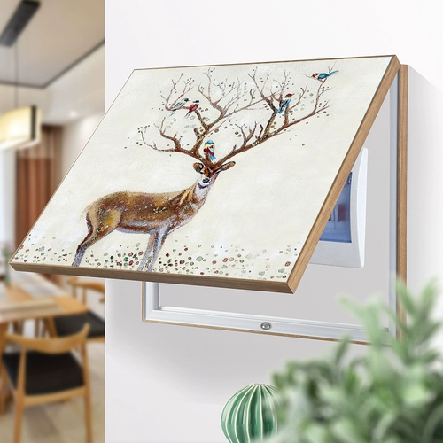 Мощный счетчик коробка декоративная распределительная картина Бесплатная удара по висящей живописи современная гостиная слабая электрическая коробка Электрическая ворота общего переключателя для покрытия картины