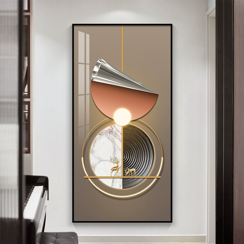Hyundai Simple Decorative Decorative Painting Вертикальная версия входного коридора, проходная живопись, атмосфера северной легкой роскошной оленей абстрактной роскошной олень