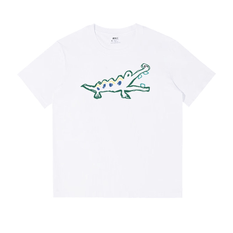 Cotton Agent Crocodile Round Neck Pure Cotton T-Shirt